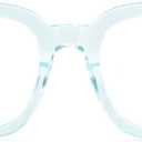 Madison Avenue Oversized Blue Light Blocking Glasses for Women Fashion Blue Light Blockers Anti Eyestrain & UV Protection Computer Eyeglasses (Light Blue) (Transparent Mint Green)