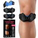 2 Pack Patellar Tendon Support Straps, Adjustable Non-slip Patellar Band, Distribute Patellar Tendon Pressure, Prevent Meniscus Tears & Relieve Knee Pain, Suitable for Running, Basketball, Black