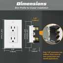 10 Pack GFCI Outlets 15 Amp, Non-Tamper Resistant, Decor GFI Receptacles with LED Indicator, Ground Fault Circuit Interrupter, Wallplate Included, ETL Listed, White
