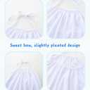 Girls Lace Up Slouch Jumpsuit Casual Sleeveless Romper Kids Strap Overalls With Side Pockets 4-5T (White)