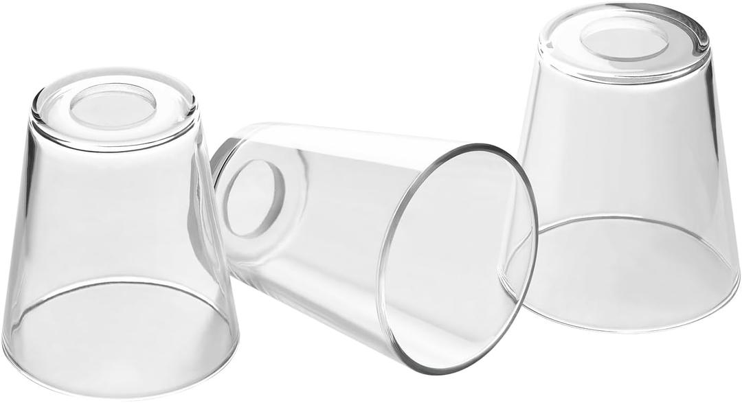 Fixture Replacement Clear Glass Shade, E26 Base with 1-5/8" Fitter, 3-Pack Cone Replacement Shades for Pendant Light, Wall Sconce, Vanity Light, Table Lamp