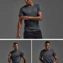 Men's Short Sleeve UPF 50+ T-Shirt Quick Dry Workout Athletic Running Top Tee Performance Shirts (Green, M)