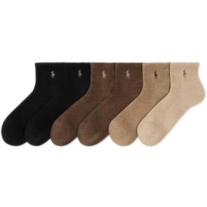 POLO RALPH LAUREN Men's Athletic Performance Cotton Ankle Socks-6 Pair Pack-Moisture Wicking Mesh 10-13
