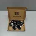 PATIKIL Flower Rhinestone Appliques for Dresses, 3D Black Rhinestone Applique Embellishments Handmade 7 Flowers Crystal Sequin Sewing Patches for Wedding