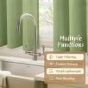 LAMIT Kitchen Linen Curtains 36 Inch Length, Light Filtering Linen Textured Panels Rod Pocket Boho Short Privacy Drapes for RV Basement/Small Windows/Cafe, 2 Panels, 42 x 36 Inch, Sage Green