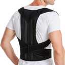 Posture Corrector for Men and Women, Adjustable Back Corrector, Scoliosis and Humpback Correction, Back Corrector, Back Posture Belt Posture Trainer (Small, Black)