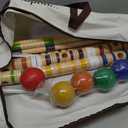 ropoda Six-Player Croquet Set with Wooden Mallets, Colored Balls, Sturdy Carrying Bag for Adults &Kids, Perfect for Lawn,Backyard,Park and More