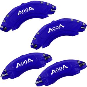 AOOA Aluminum Blue with White Logo Caliper Covers Fits Dodge Charger/Challenger GT/RT/Chrysler 300 (Front Double Piston) (set of 4)