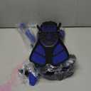 Snorkeling Gear for Adults Men Women,4 in 1 Snorkel Set with Panoramic View Diving Mask Anti-Fog Anti-Leak,Dry Top Snorkel,Fins and Travel Bag for Swimming,Snorkeling and Travel Diving (ML/XL, BLUE)