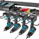 Modern Innovations Heavy Duty Power Tool Organizer & Wall Mount Storage, Floating Rack for Garage & Workshop Organization, Pegboard Drill Holder, Hanging Storage Rack for Cordless Tools