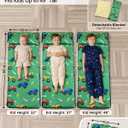 Primlect Toddler Nap Mat Extra Large Thickened 55''x35'', Soft Sleeping Bag with Detachable Minky Blanket and Pillow, Portable for Daycare, Preschool, Kindergarten, Travel, Boys and Girls