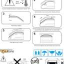 94249 Original Side Window Visor Deflector Rain Guard, Outside Mount Tape-on Shatterproof Dark Smoke,4pcs Window Shades fit for 2007-2018 Jeep Wrangler 4-Door (JK)