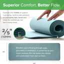 Gaiam Yoga Mat, Pilates & Exercise Mat, Thick Mat 2/5" (10mm) Workout Mat with Easy-Cinch Carrying Strap for Home & Gym Workouts