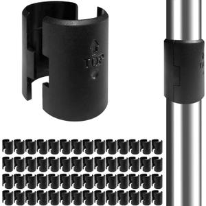 Wire Shelf Clips - 76 Pack Wire Shelf Clips Shelving Sleeves, Wire Shelving Shelf Lock Clips for 1" Post Shelvings Sleeves Replacements for Wire Shelving System