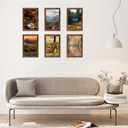 3 x 6x9 Picture Frame Deep Brown for Wall Hanging or Tabletop, Wood 6 x 9 Frame Photo Frame for Wall Horizontally or Vertically, Deep Brown, 1 Pack