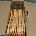 StorageWorks Wooden Hangers 20 Pack, Wood Coat Hangers for Closet, Heavy Duty Clothes Hangers for Suits, Shirts, Pants, Jackets, Natural Wood Color