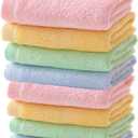 Hand Towels, Baby Wash Cloth Set of 8-Pack, 10'' x 20'', Multi-Purpose Fingertip Towels, Super Softness Face Cloths for Baby, Kids, Bathroom, Hote, Spa, Kitchen