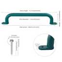 17 Inch Green Metal Safety Playground Handles Pack of 6 - Playset Grab Handles, Swing Sets Hand Grips Grab Rail, Kids Monkey Bar for Indoor Playroom