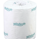 Windsoft Toilet Paper, Septic Safe, Individually Wrapped Rolls, 2-Ply, White, 500 Sheets/Roll,  95 Rolls