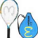 17-25 inch Kids Tennis Racket for Aged 2~12 Starter, Multi-Color & Size Toddlers Tennis Racket for Boys & Girls Beginner, Come with Shoulder Cover Bag for Carry (Blue)