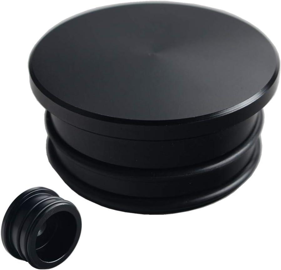 Dewhel Billet Turbo Resonator Plug Cover Cap For Chevy 2004.5-2010 Duramax Diesel LBZ LLY LMM (Black) 
