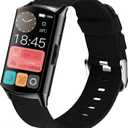 Compatible with EGQINR Smartwatch Bands,Lamshaw 18mm Breathable Nylon Woven Fabric Replacement Accessory Strap Compatible for EGQINR H31/MKYOPT H31 Smartwatch Fitness Trackers-1.58" (Black)