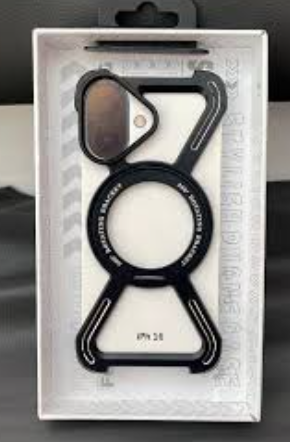 Aluminum Alloy Case for iPhone 17 Pro, Slim Borderless Metal Shockproof Case Magnetic Stand Wireless Charging Cover,Black