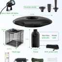 POPOSOAP Floating Pond Fountain With LED Lights, Pond Fountain Aerator Complete Kit with 1600GPH Water Pump 50FT Power Cord, 3 Spray Styles for Ponds, Pool, Lakes & Water Gardens P155