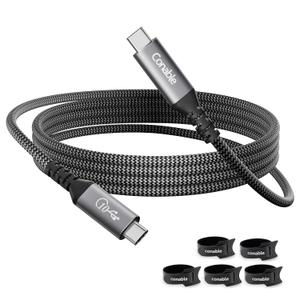 Conable USB C Cable 15FT, USB C 3.1 Gen 2 Cable, 4K Monitor Video Output, 10Gbps High Speed Data Transfer, 100W Fast Charging, Compatible with iPhone 17, MacBook, Dell XPS, CarPlay, Portable Monitor