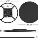 24 inch Swivel Base for Recliner Chair with 27.5 inch Pad, Couch Chair Replacement Parts 360 Degree Ball Bearing Rotating Ring Plate Kit