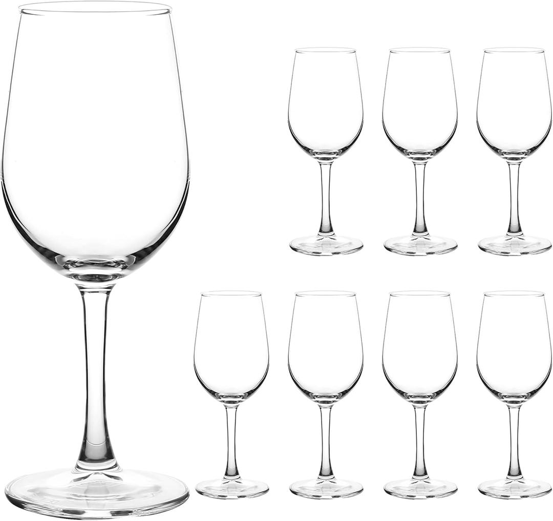 YANGNAY Wine Glasses (Set of 8, 11.5 Oz), All-Purpose Red or White Wine Glass with Stem, Durable, Dishwasher Safe