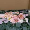 Wedding Arch Flowers, Artificial Flowers for Decoration, Large Flower Swag for Boho Styles Wedding Ceremony Floral Decor - Pack of 2 (Champagne&salmon Pink-style 2)