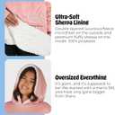 THE COMFY Original | Sherpa Lined Microfiber Fleece Wearable Blanket, Oversized Design with Hood and Pocket from Shark Tank (Blush)