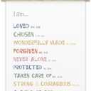 2 x Christian Hanging Flag, Religious Bible Scripture Canvas Wall Art For Farmhouse Home Office Bedroom, Inspirational Wall Art Sign Supplies, Christian Gifts For Women -A05