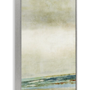 Modavart Framed Canvas Print Wall Art Pastel Cloudy Sky Beach Shore Abstract Nature Illustrations Modern Art Minimalism Landscape Multicolor Zen for Living Room, Bedroom, Office - 24"x36" White