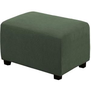 H.VERSAILTEX Ottoman Cover Slipcover Rectangle Fit Length 29'-34' Footrest Sofa Slipcovers Stool Cover Footstool Protector Covers Feature Stretch Thick Soft Jacquard Fabric Washable - Bronze Green