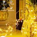 66Ft 200 LED Fairy Lights Plug in, Waterproof String Lights Outdoor & Indoor 8 Modes Christmas Light Bedroom Decor, Timer Twinkle Lights for Girl's Room Garden Party Christmas Decorations (Warm White)