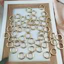50pcs 1 Inch Metal Spring O Rings,Round Carabiners Clips Snap Hooks for Keychains, Purse, Shoulder Bag,DIY Crafts (Gold)