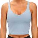 THE GYM PEOPLE Womens' Sports Bra Longline Wirefree Padded with Medium Support M