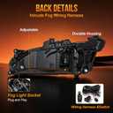 Fog Lights for 2013 2014 2015 2016 Hyundai Santa Fe,Plug and Play