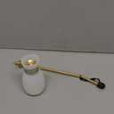 Powder Duster, Large Diatomaceous Earth Bulb Duster Applicator with Long Copper Tube Garden Puffer Duster for Multi Purpose Indoor and Outdoor Use (White)