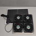 25W Solar 4 Fan Kit for Outdoor Greenhouse, Solar Powered Vent Exhaust Ventilation Fan for Chicken Coop, Shed Air Circulation, 14.7 Ft Long Cord with IP65 Weatherproof Rate