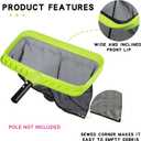 Sepetrel Swimming Pool Leaf Skimmer Net,Reinforced Frame Deep Rake Net
