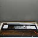 SUPERJARE Bakers Rack with Power Outlet, 35.4 Inches Coffee Bar with Wire Basket, Kitchen Microwave Stand with 6 S-Shaped Hooks, Open Storage Shelves, Rustic Brown