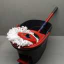 O-Cedar EasyWring Microfiber Spin Mop, Bucket Floor Cleaning System, Red, Gray, Standard