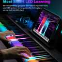 AiJoy 88 Keys Folding Piano keyboard with Colorful Light Up Keyboard Piano | Full Size Semi-Weighted Keyboard Electric Piano with USB-MIDI, Speakers, Sustain Pedal for Beginners, Travel and Small Spaces