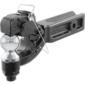 CURT 48012 Pintle Hitch with 2-5/16-Inch Trailer Ball, Fits 2-1/2-Inch Receiver, 20,000 lbs, 15-Inch Length