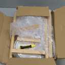 iDavosic.ly 5 Tier Bamboo Plant Stand Indoor Outdoor with Plastic Tray, Tiered Corner Flower Holder Shelf, Space Saving Orchid Display Rack for Patio Porch Living Room Garden Balcony, Natural White