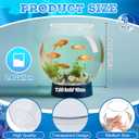 Mifoci 6 Pcs Fish Bowl Plastic Fish Tank Clear 100 oz Goldfish Bowl Multipurpose Round Desktop Aquarium Transparent for Home Office Goldfish Turtle Candy Party Favors, 7.09 x 6.3 Inch