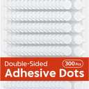 300Pcs Double Sided Dot Stickers Removable,0.4" Adhesive Putty Stickers,Adhesive Dots,Anti-Slip, Ideal for Scrapbook, Crafts & DIY(300, 10mm)